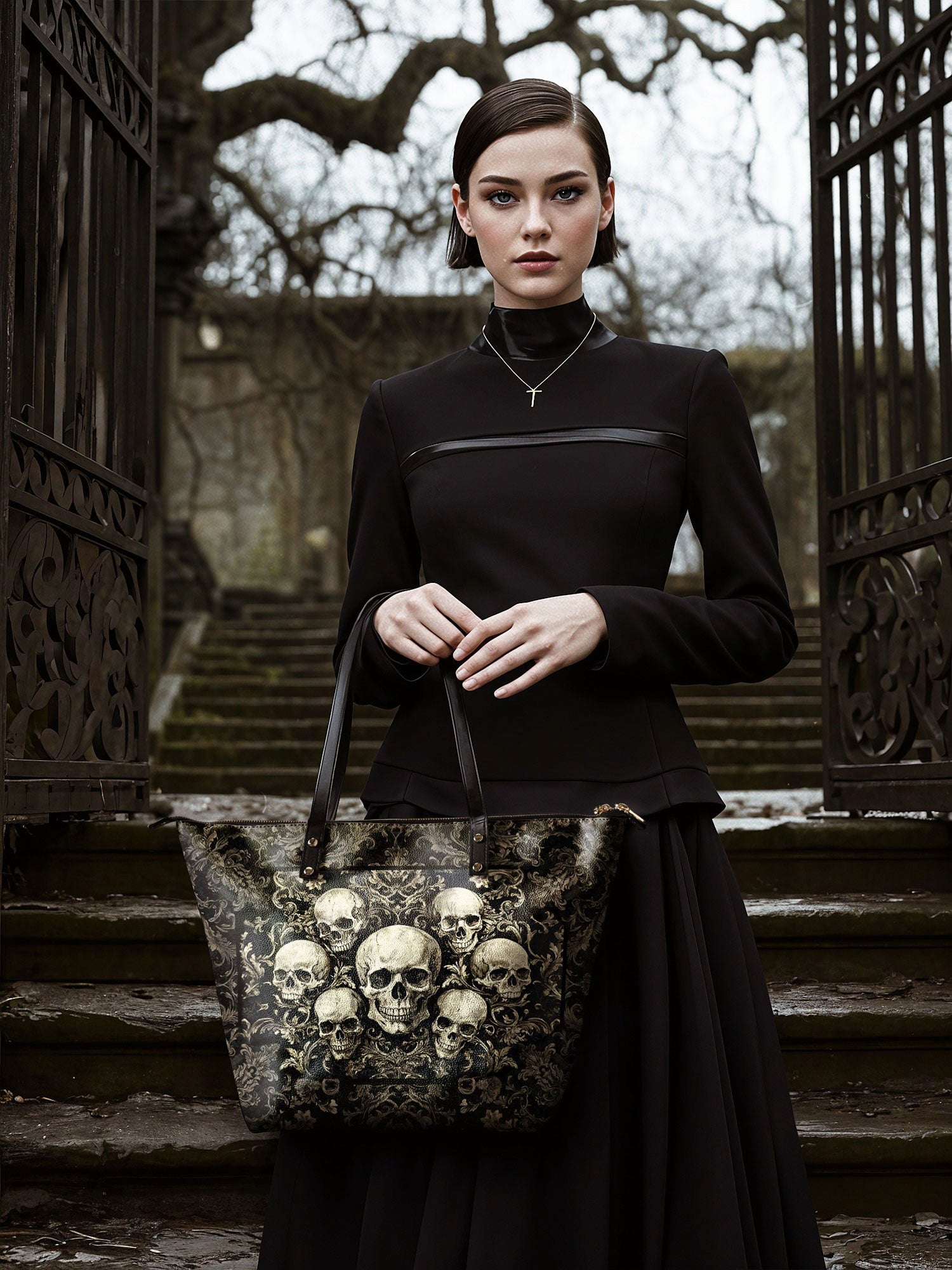 "Deathmark" Leather Tote Bag