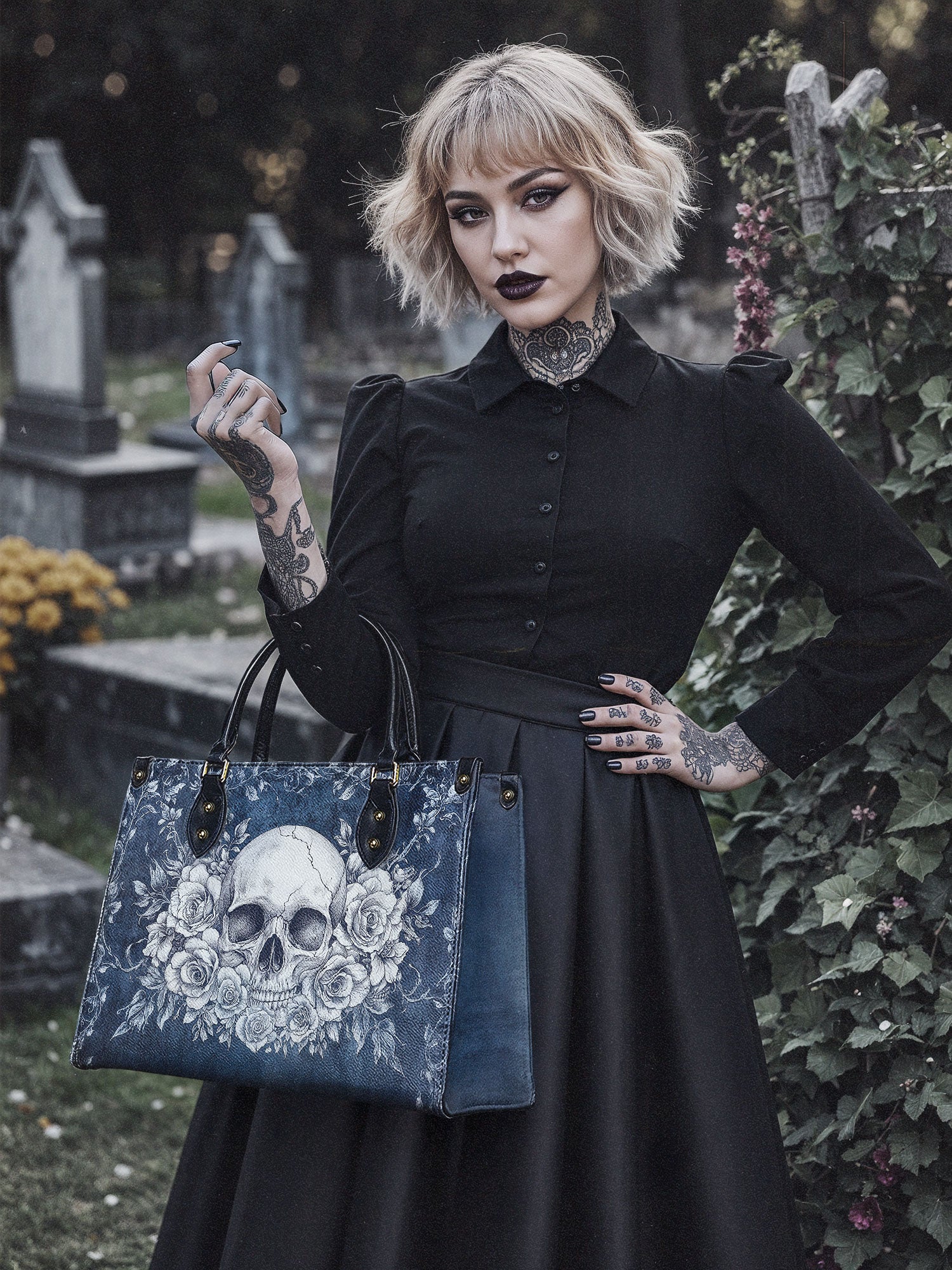 "Frostmourne" - Yellow Interior - Leather Handbag