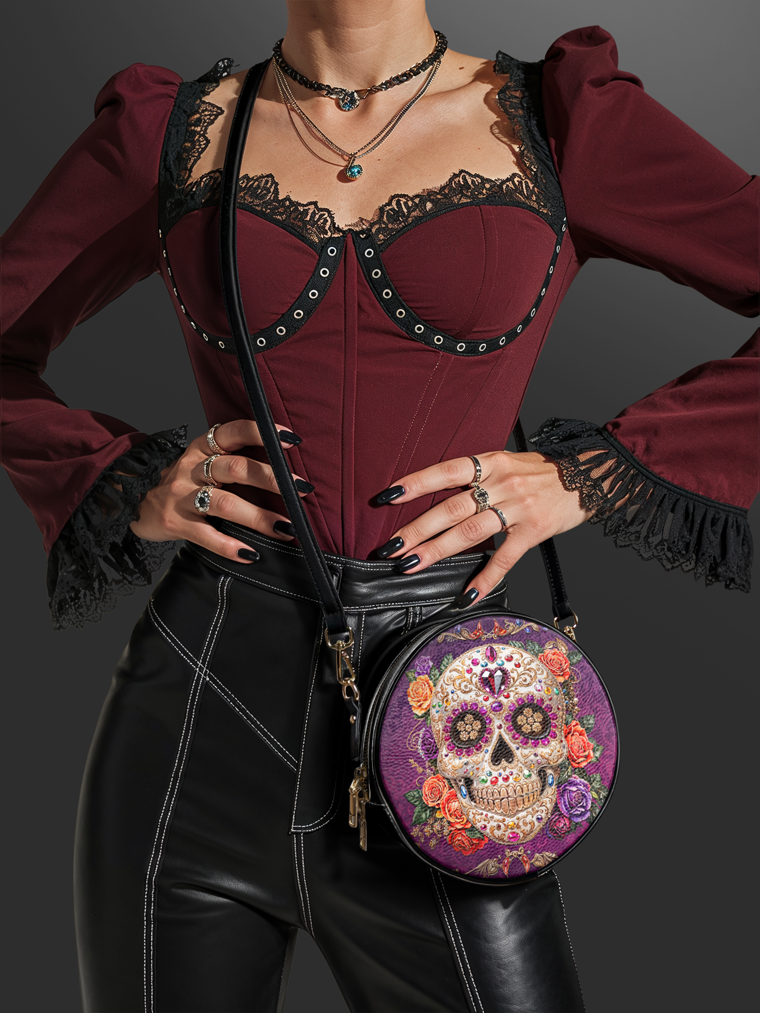 "Catrinelle" Circle Crossbody Bag