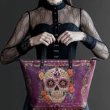 "Catrinelle" Leather Tote Bag Matching SANTA Combo