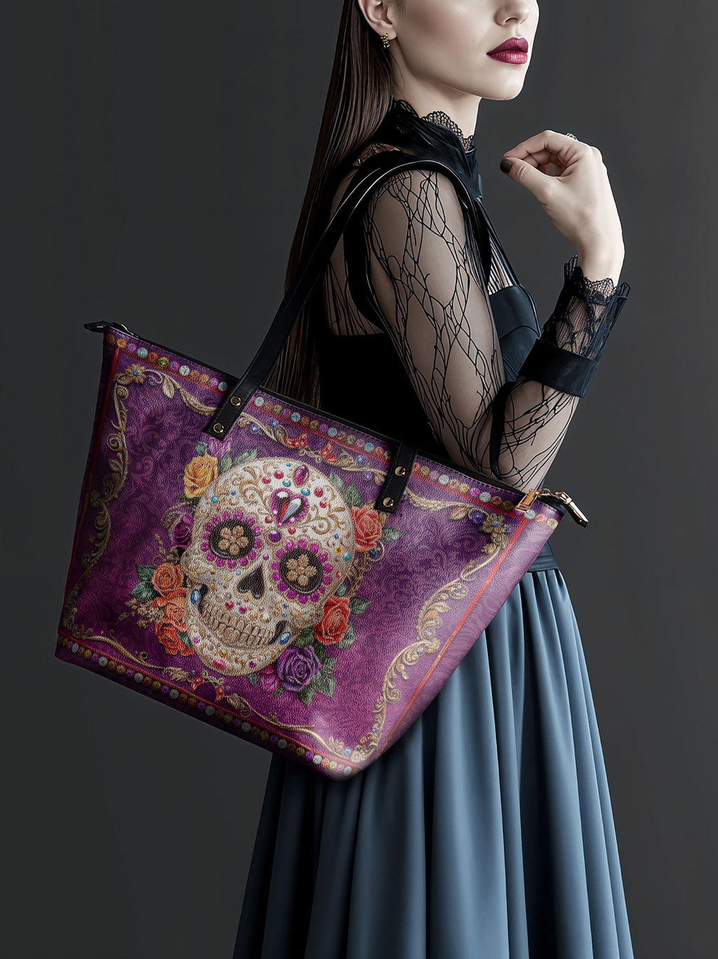 "Catrinelle" Leather Tote Bag