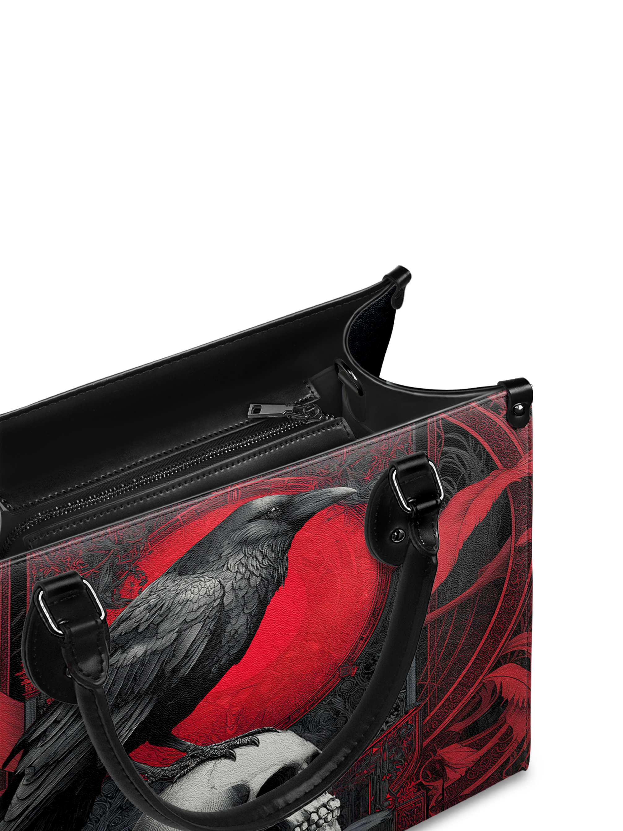 "Bloodraven" - Red Interior - Leather Handbag