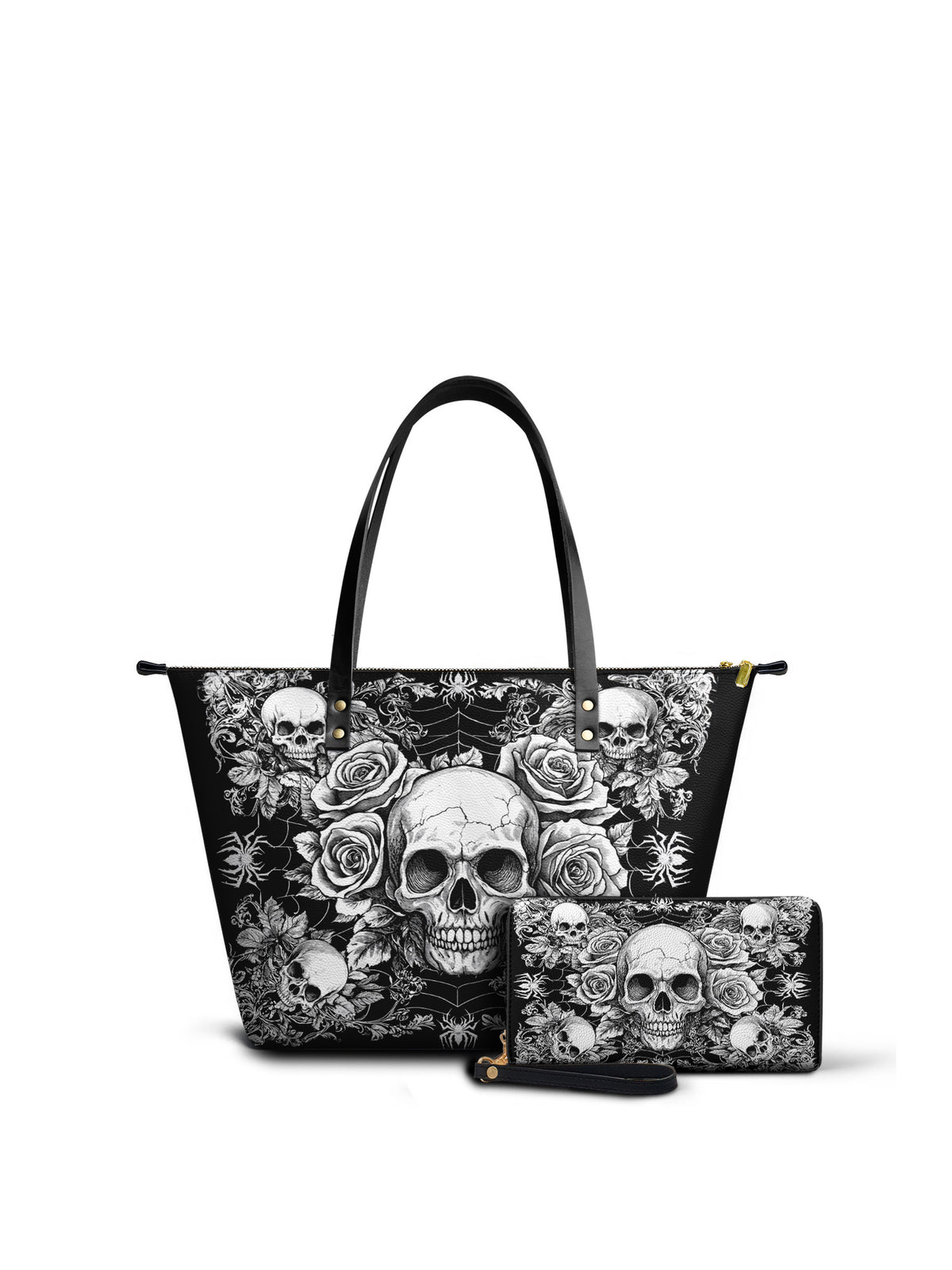 "Gravebloom" Leather Tote Bag Matching Set - SPOOKY DEAL