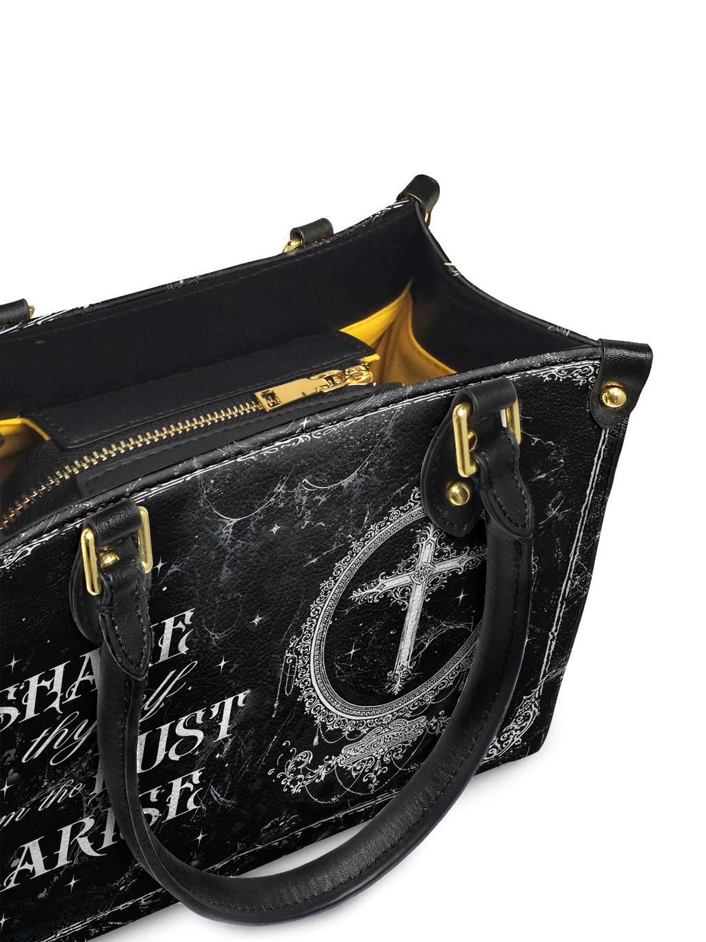 "Dustveil" - Yellow Interior - Small Leather Handbag