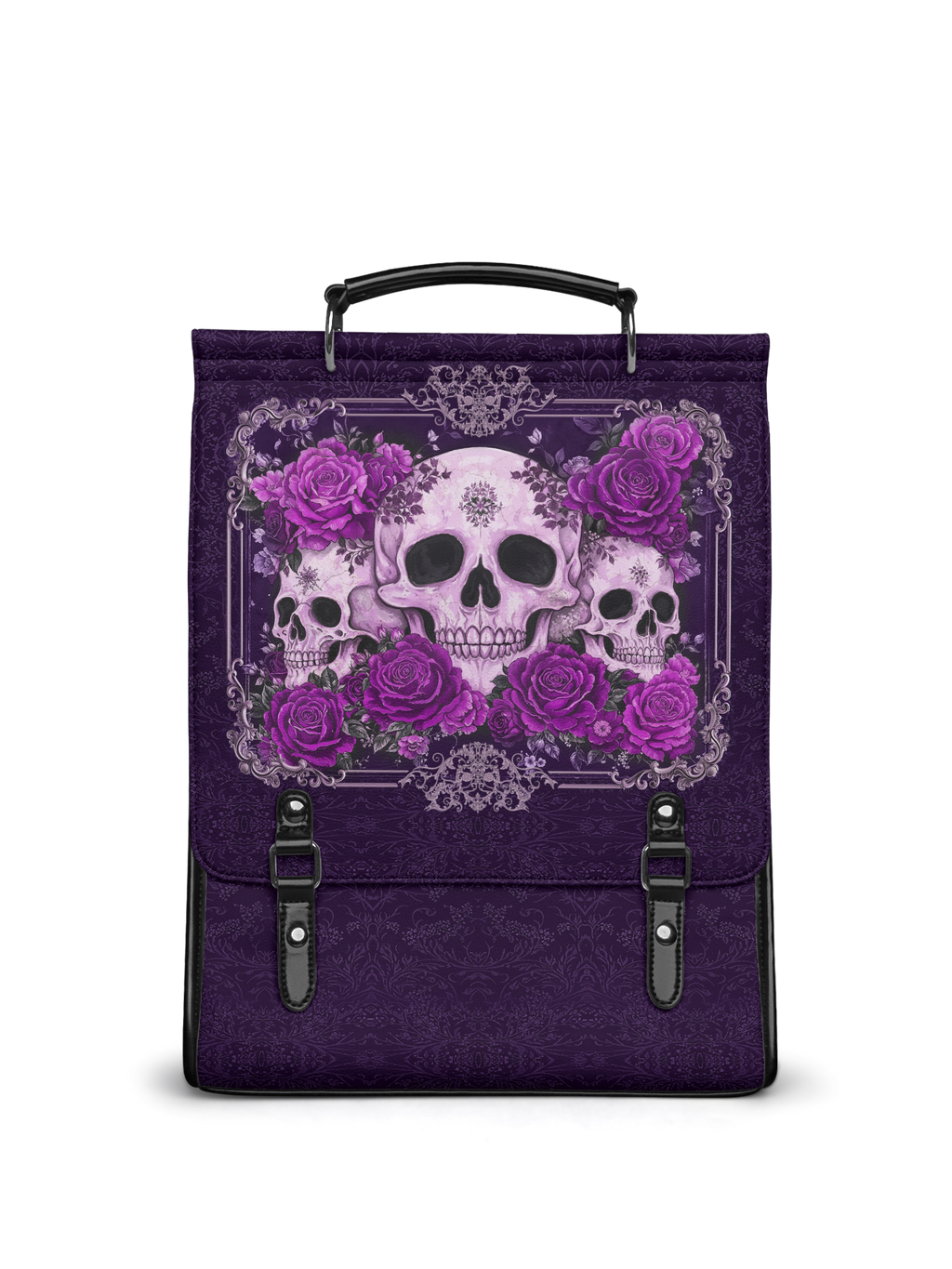 "Bloodrose" Poison Plum Leather Backpack