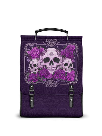 "Bloodrose" Poison Plum Leather Backpack