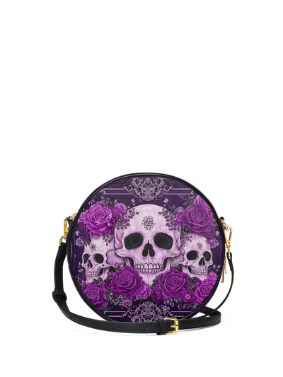 "Bloodrose" Poison Plum Circle Crossbody Bag