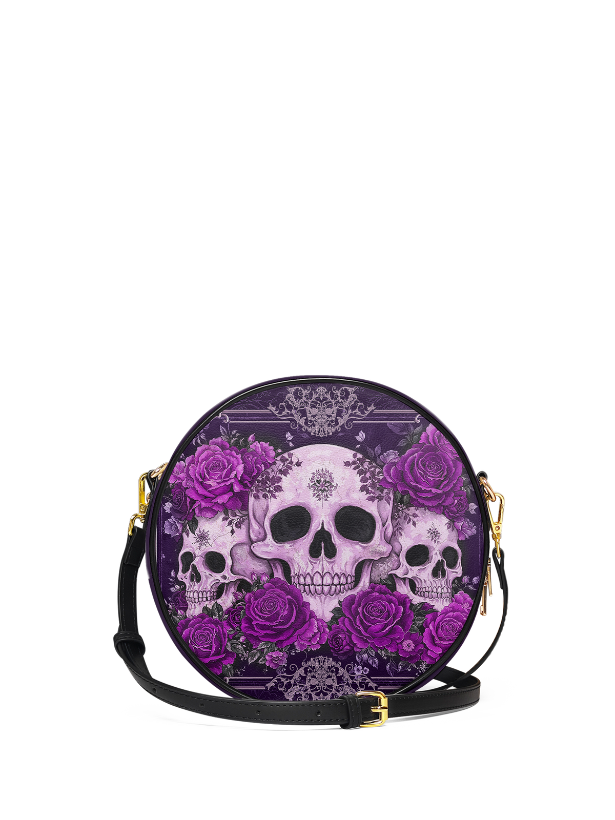 "Bloodrose" Poison Plum Circle Crossbody Bag SPOOKY DEAL