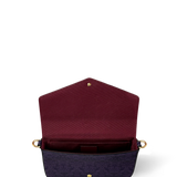 "Bloodrose" Poison Plum Envelope Chain Crossbody Bag