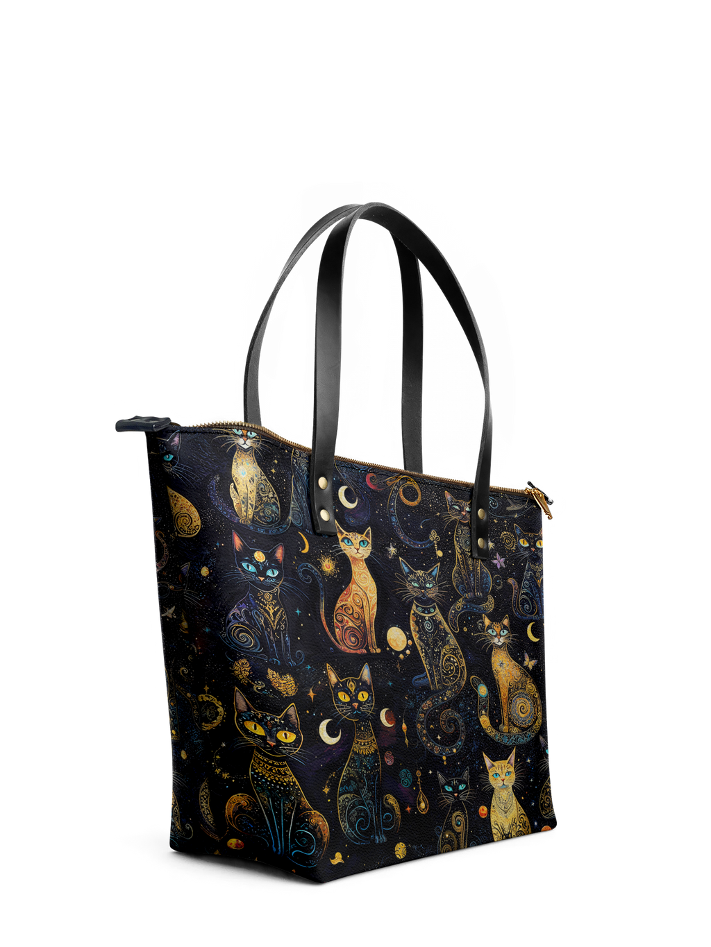 "Lunacat" Leather Tote Bag