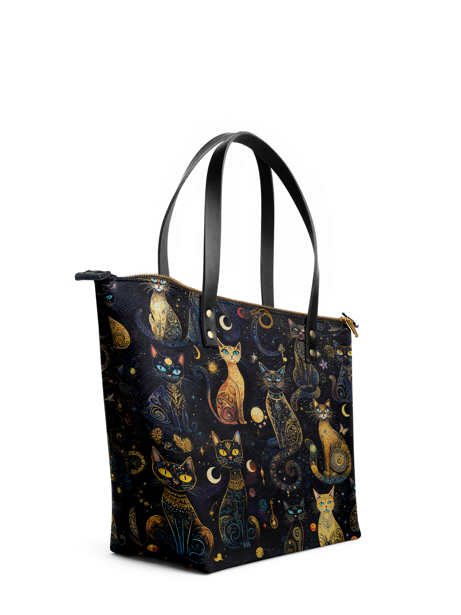 "Lunacat" Leather Tote Bag