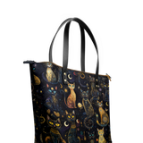"Lunacat" Leather Tote Bag Matching SANTA Combo