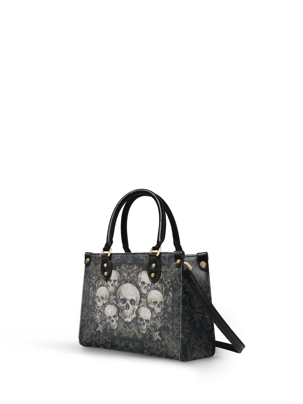 "Deathmark" - Yellow Interior - Small Leather Handbag