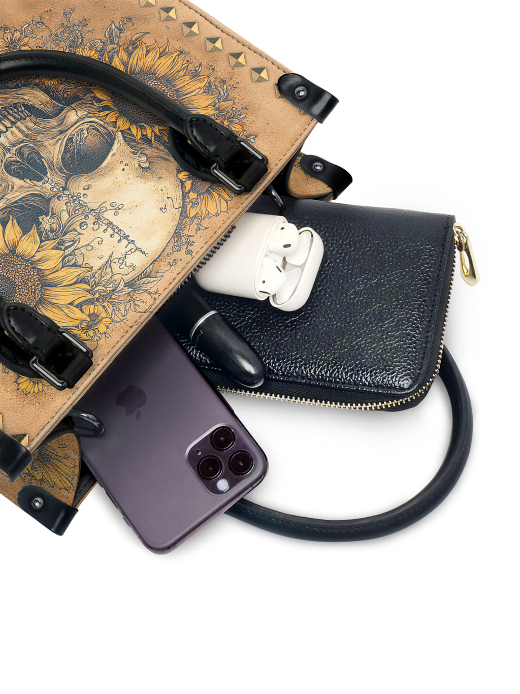 "Heliovoid" - Black Interior - Small Leather Handbag
