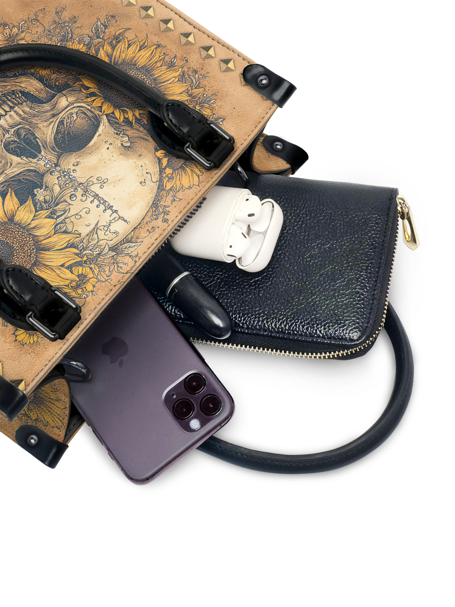 "Heliovoid" - Black Interior - Small Leather Handbag