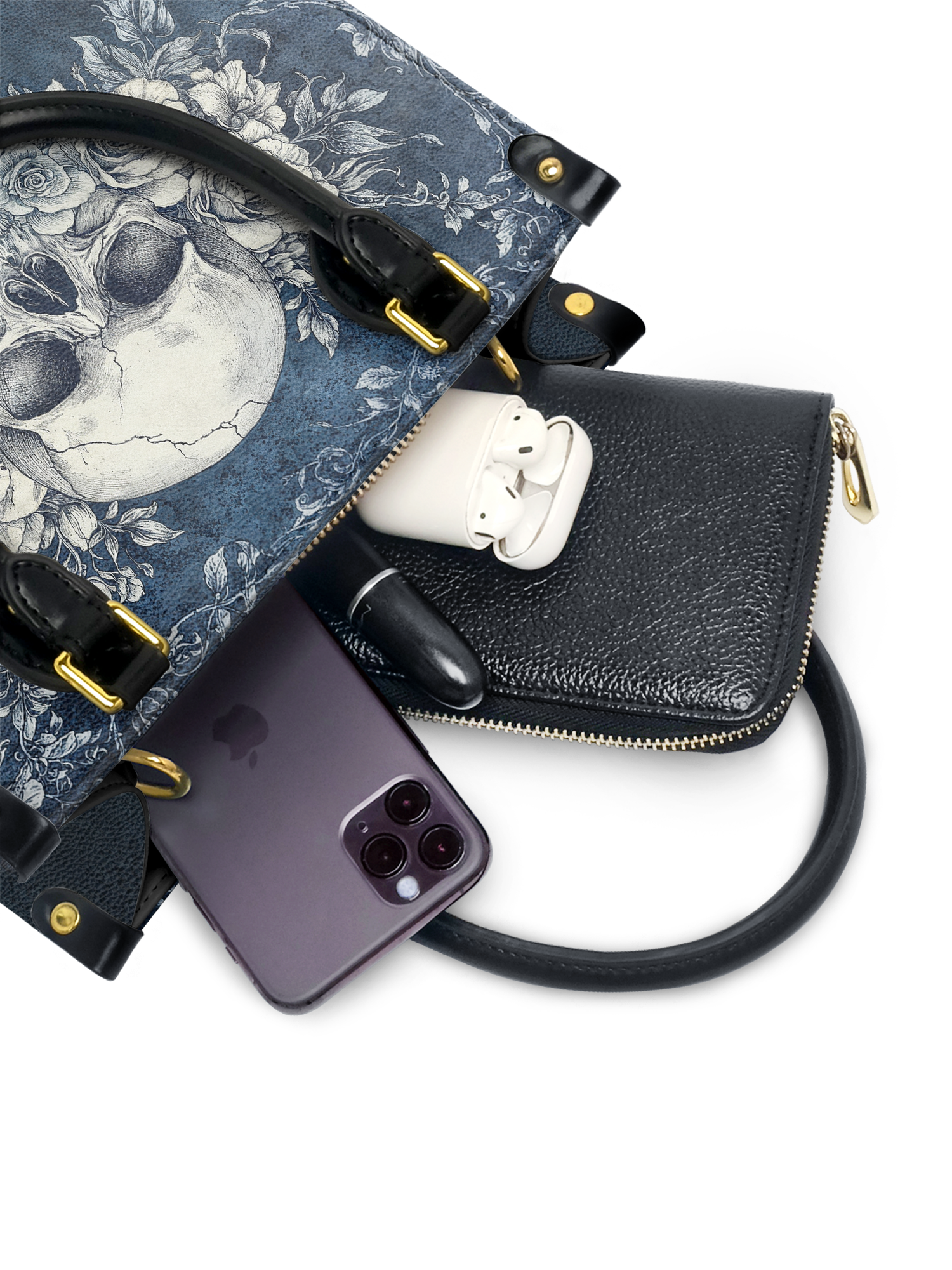 "Frostmourne" - Yellow Interior - Small Leather Handbag