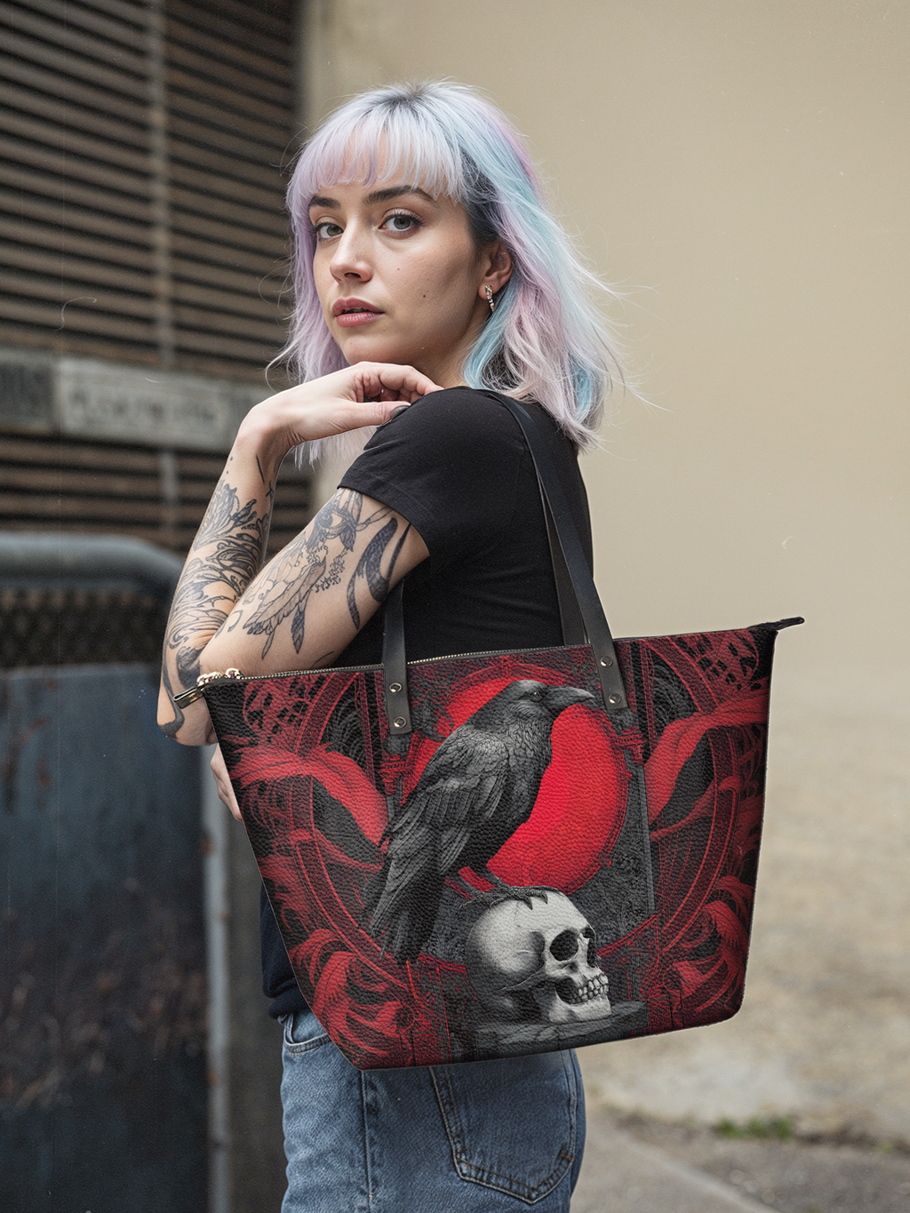 "Bloodraven" Leather Tote Bag