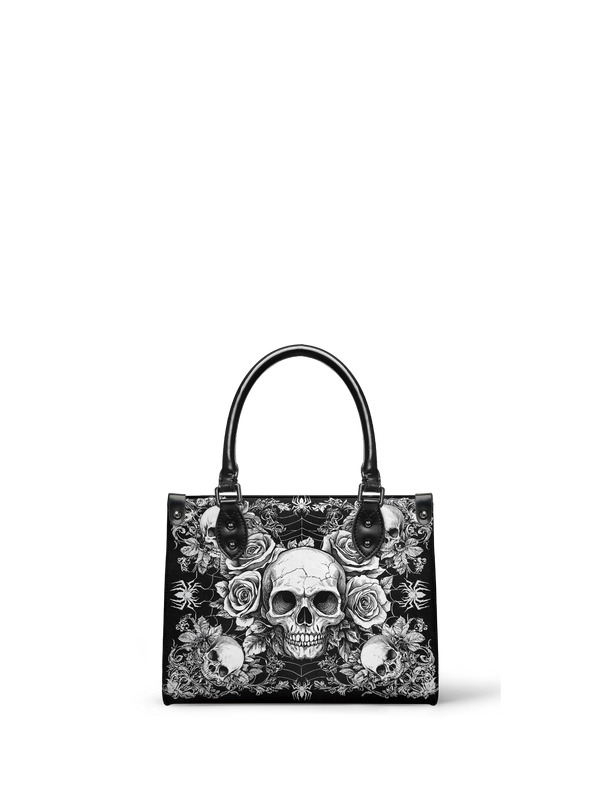 "Gravebloom" - Black Interior - Small Leather Handbag