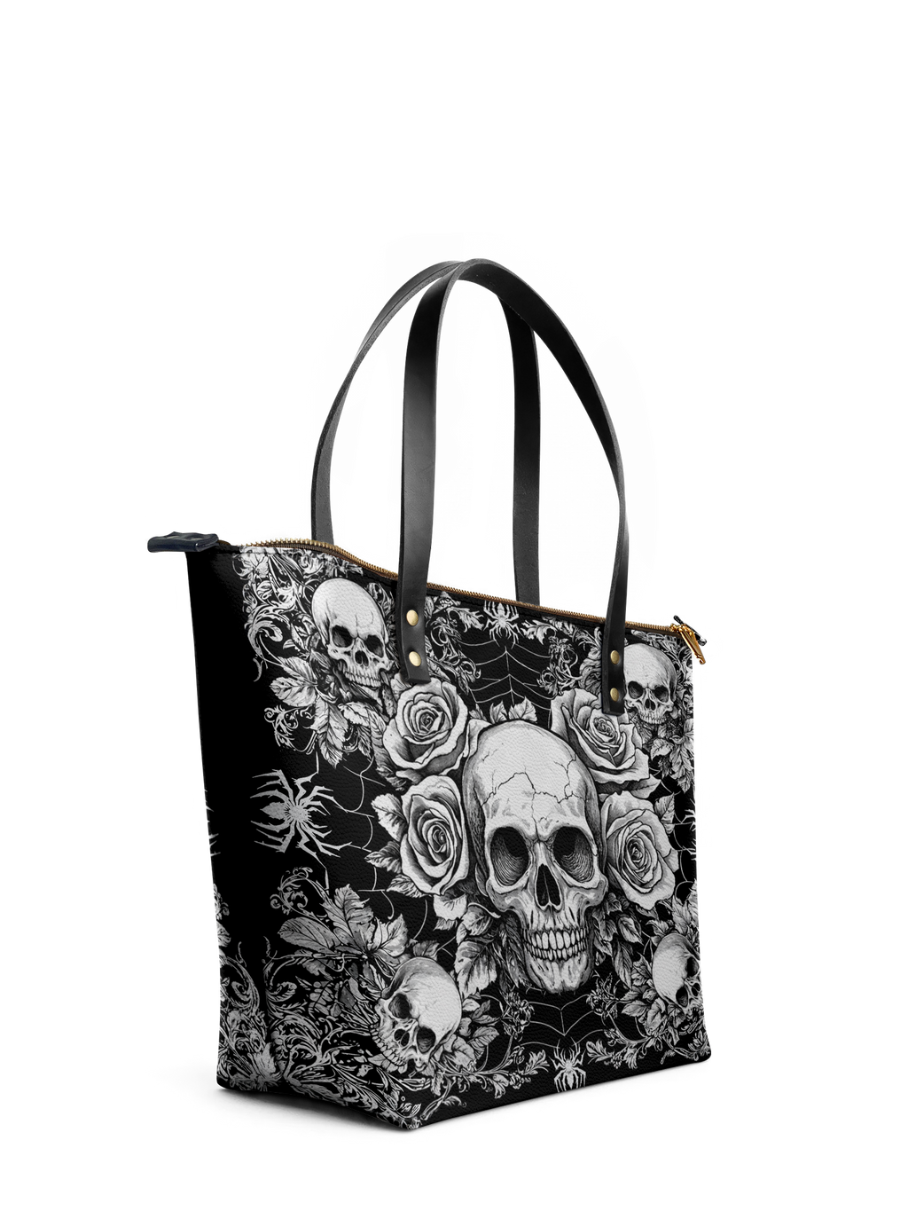 "Gravebloom" Leather Tote Bag