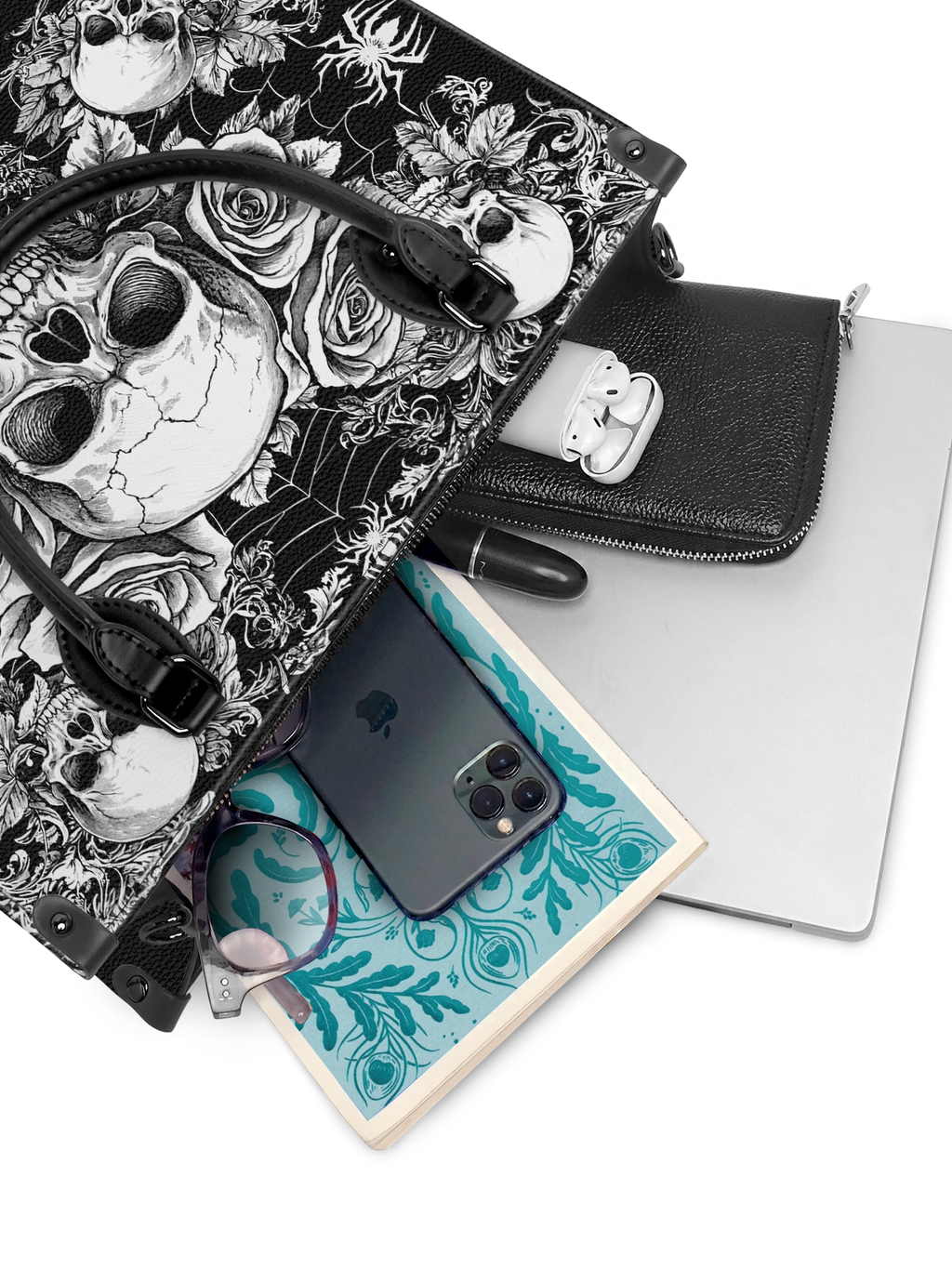 "Gravebloom" - Black Interior - Leather Handbag