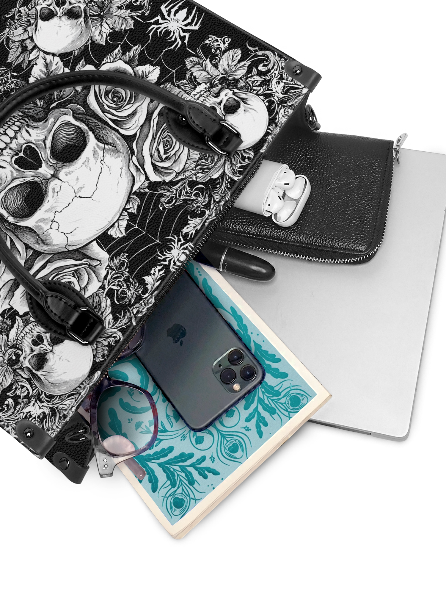 "Gravebloom" - Black Interior - Leather Handbag