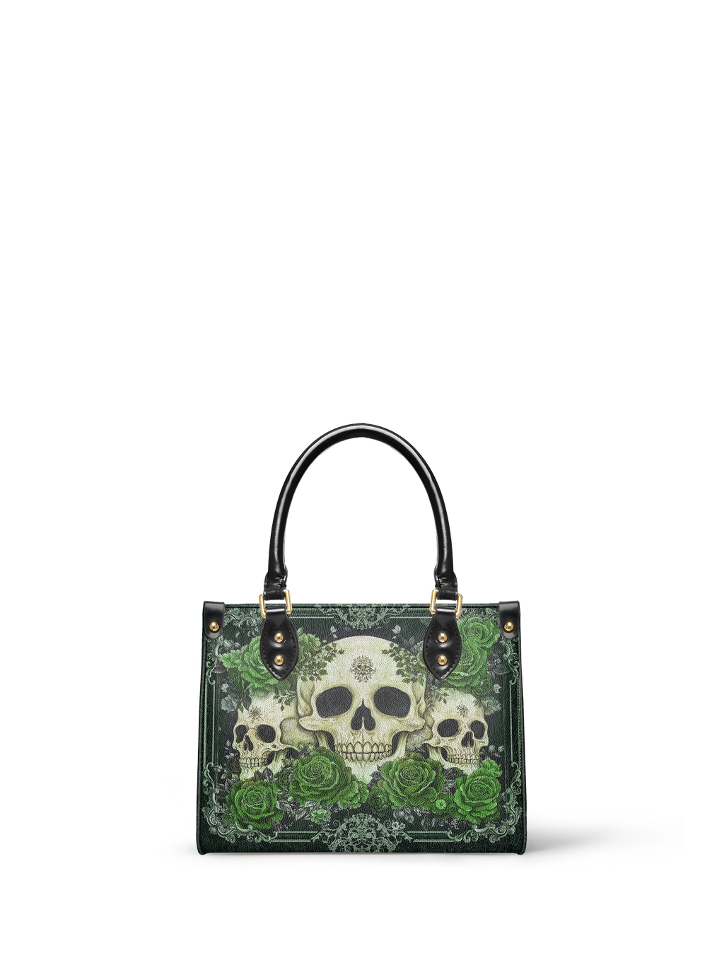 "Bloodrose" Poison Ivy - Yellow Interior - Small Leather Handbag