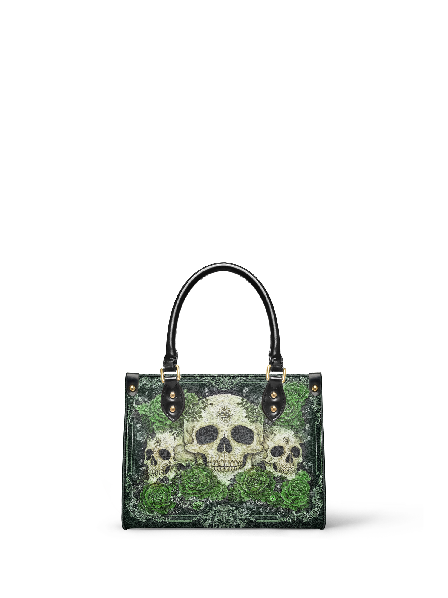 "Bloodrose" Poison Ivy - Yellow Interior - Small Leather Handbag