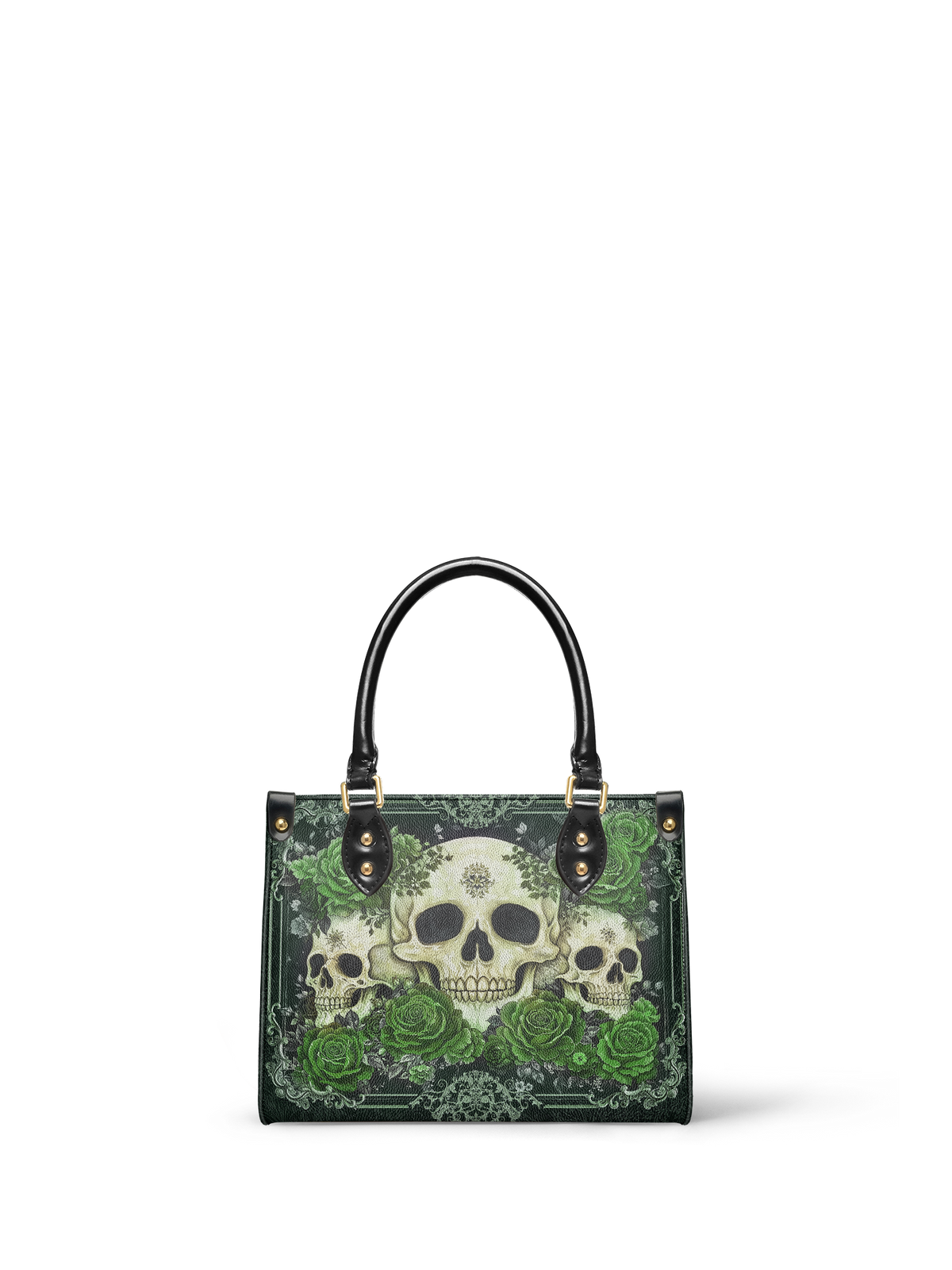 "Bloodrose" Poison Ivy - Yellow Interior - Small Leather Handbag - FALL CLEARANCE DEAL