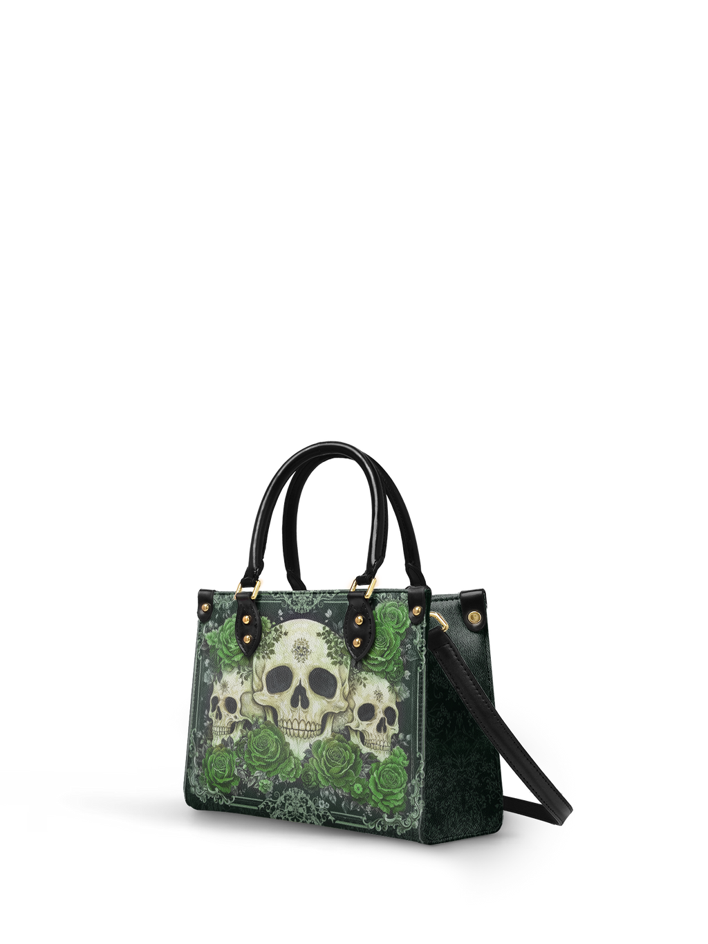 "Bloodrose" Poison Ivy - Yellow Interior - Small Leather Handbag