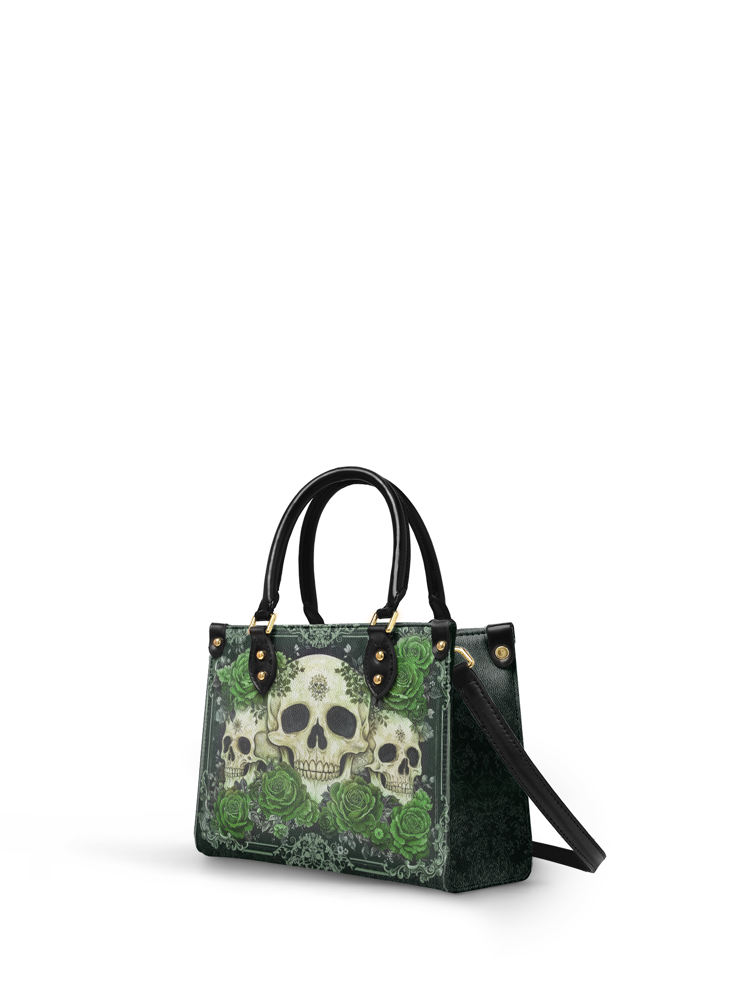 "Bloodrose" Poison Ivy - Yellow Interior - Small Leather Handbag
