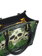 "Bloodrose" Poison Ivy - Yellow Interior - Small Leather Handbag