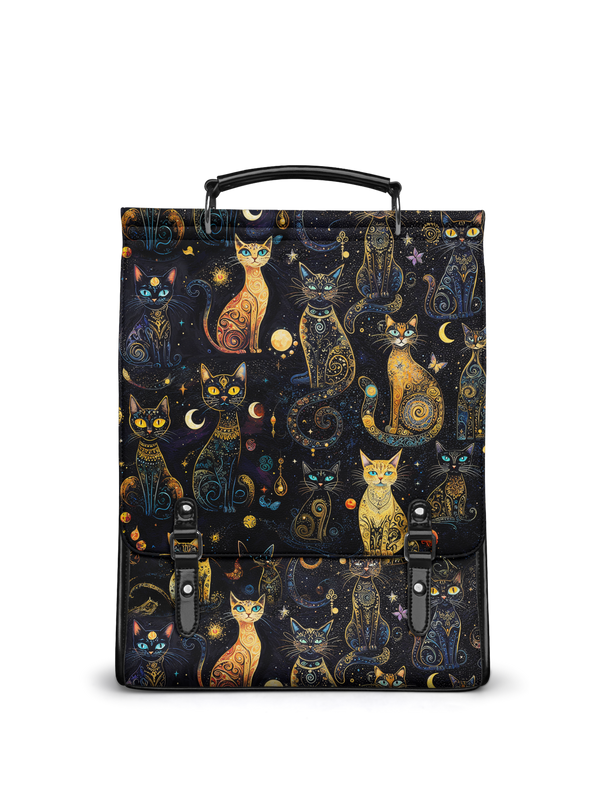 "Lunacat" Leather Backpack
