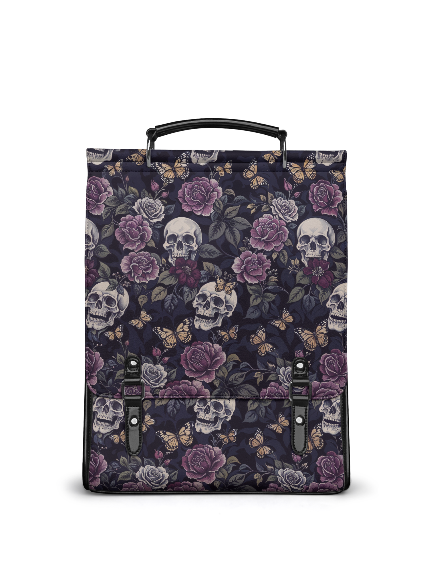 "Noctaflora" Leather Backpack