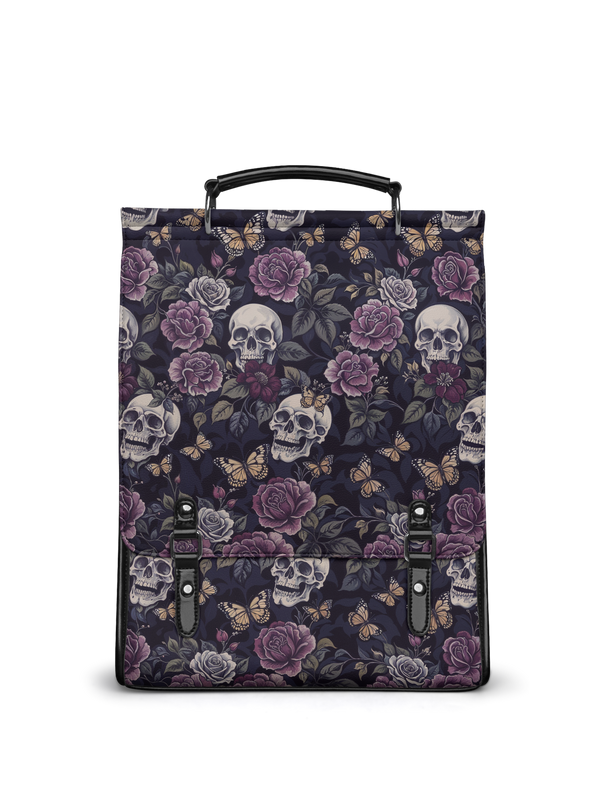 "Noctaflora" Leather Backpack
