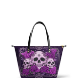 "Bloodrose" Poison Plum Leather Tote Bag