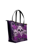 "Bloodrose" Poison Plum Leather Tote Bag