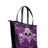 "Bloodrose" Poison Plum Leather Tote Bag Matching SANTA Combo