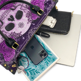 "Bloodrose" Poison Plum Leather Handbag Deal