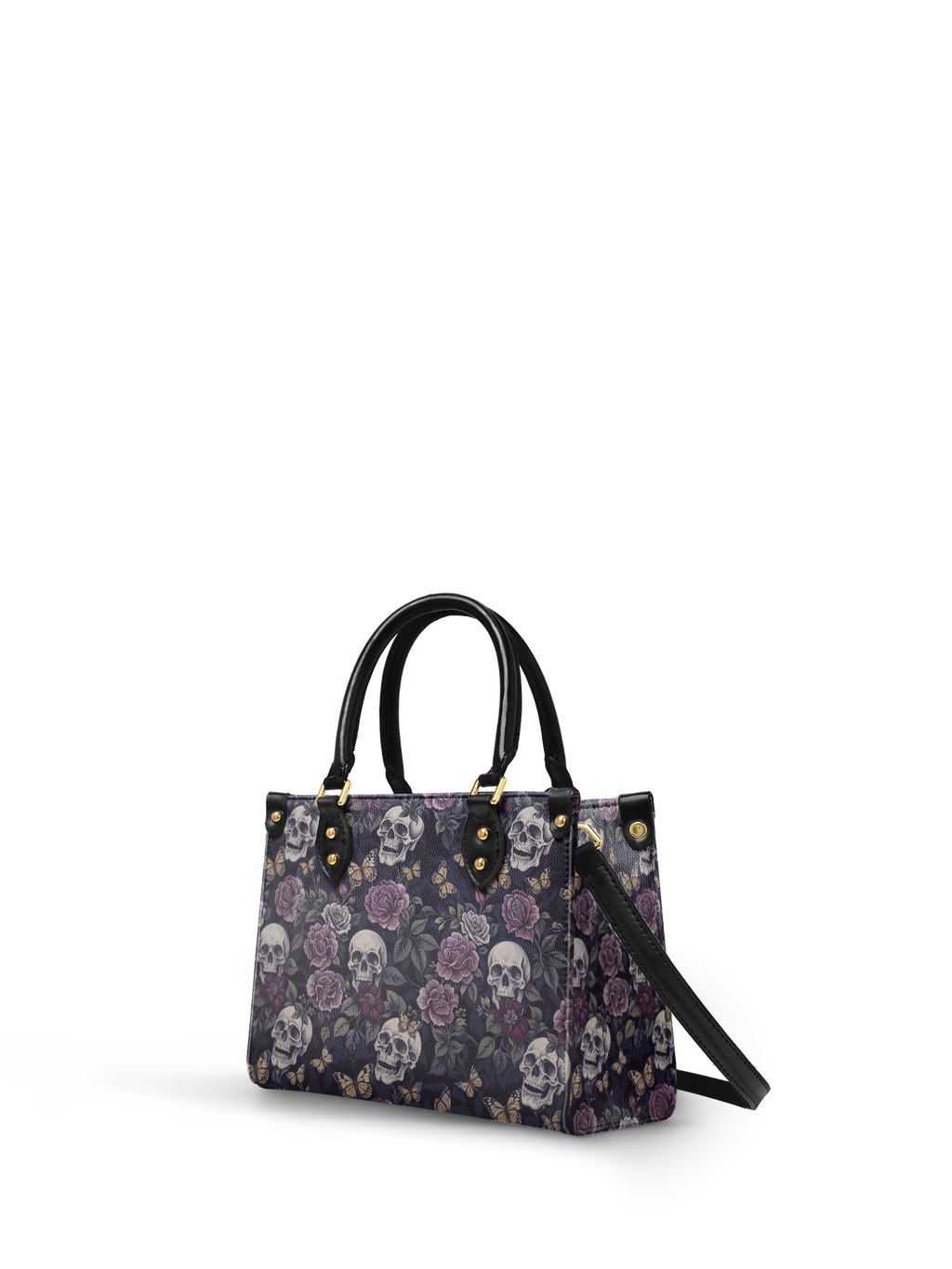 "Noctaflora" - Yellow Interior - Small Leather Handbag