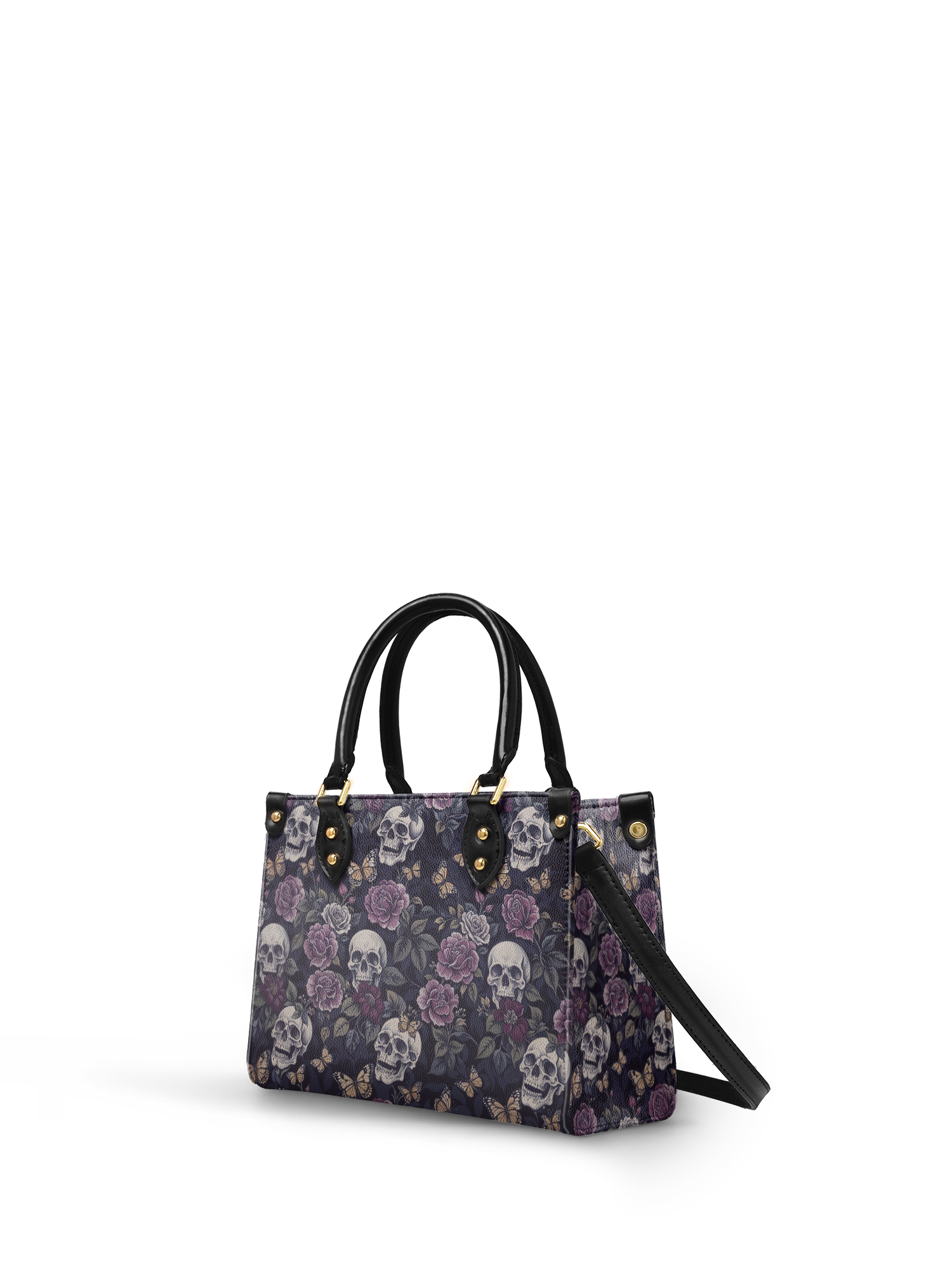 "Noctaflora" - Yellow Interior - Small Leather Handbag