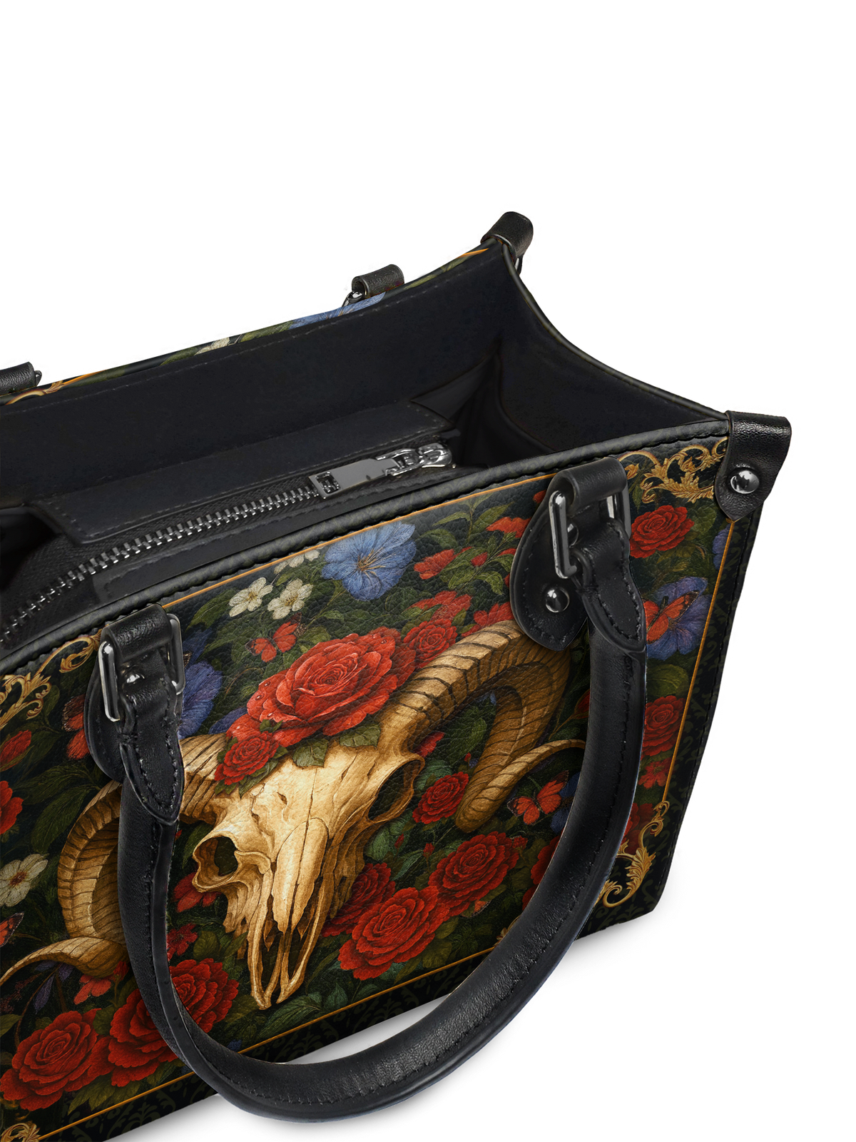 "Rosethorn" - Black Interior - Small Leather Handbag