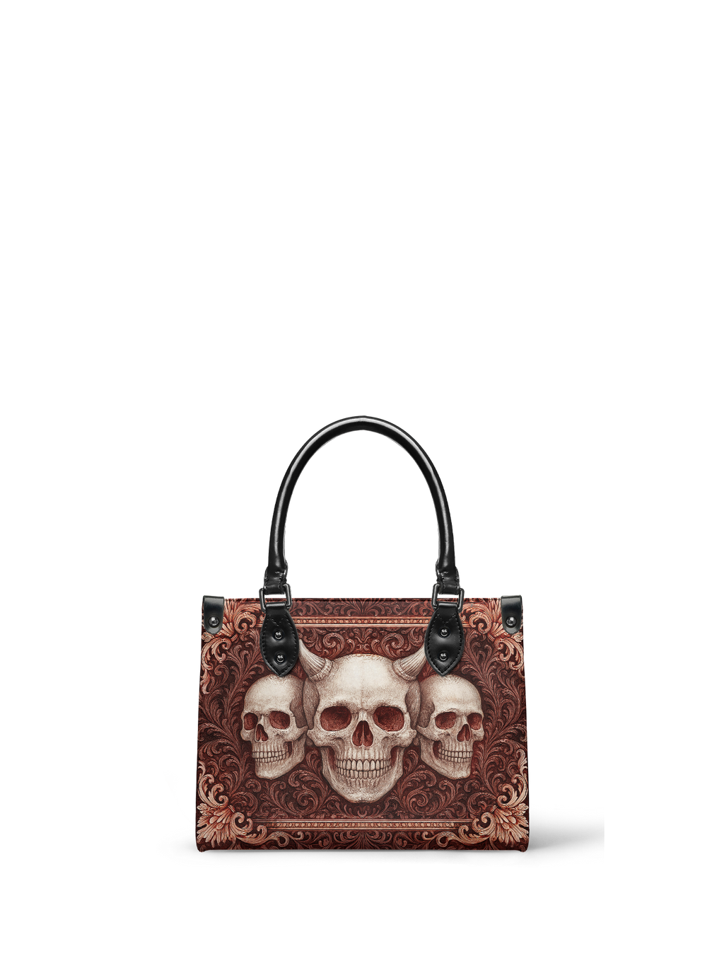 "Triskelion" - Black Interior - Small Leather Handbag