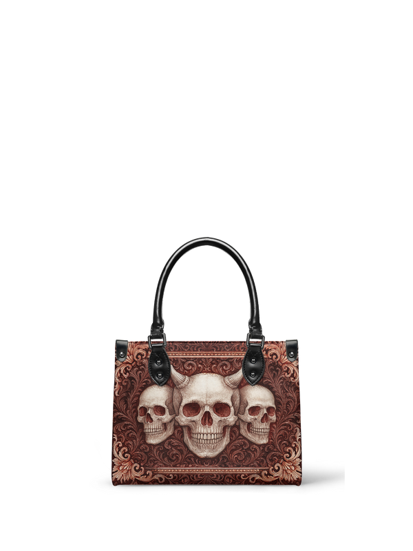 "Triskelion" - Black Interior - Small Leather Handbag