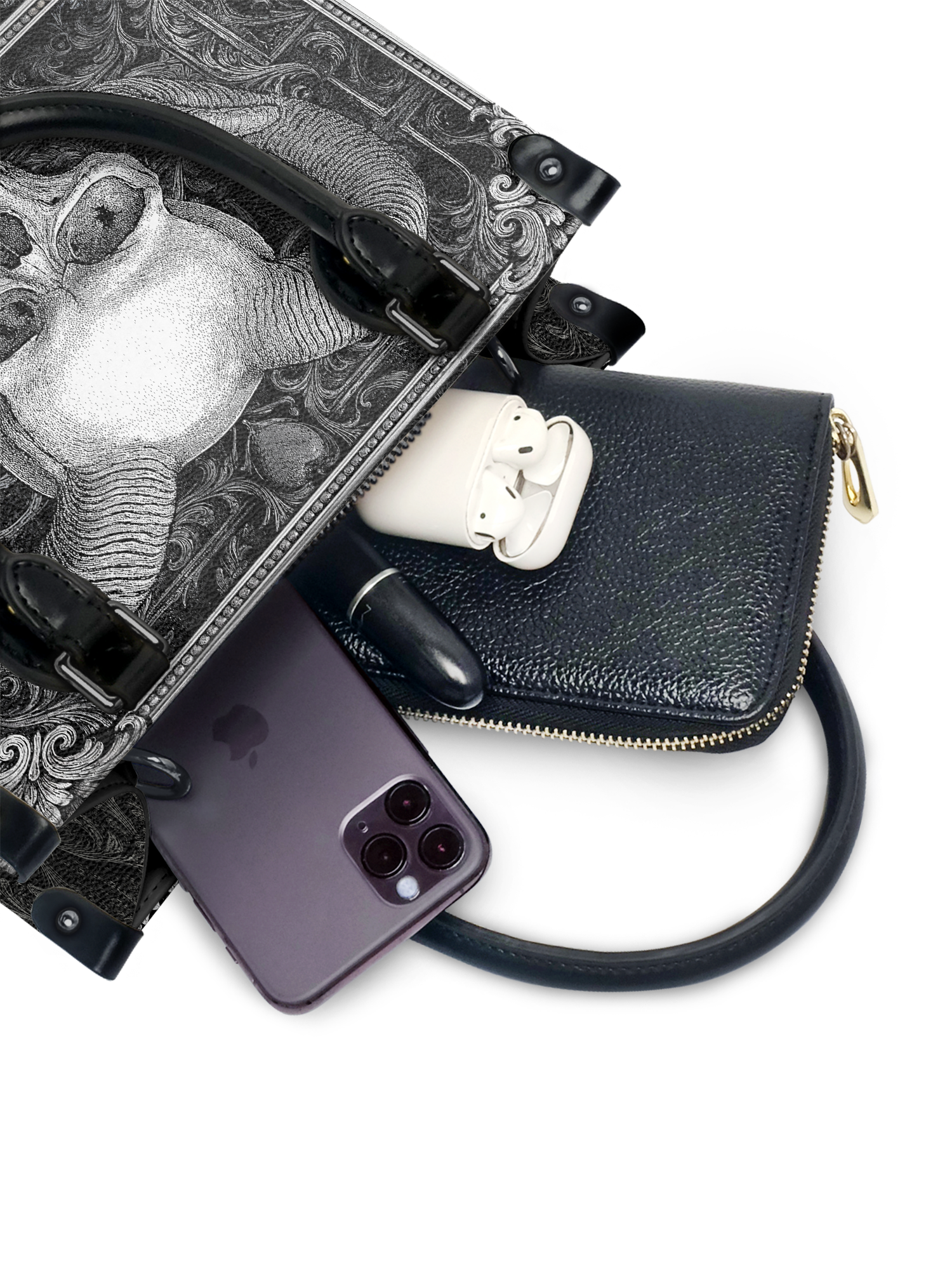 "Grimcrown" - Black Interior - Small Leather Handbag