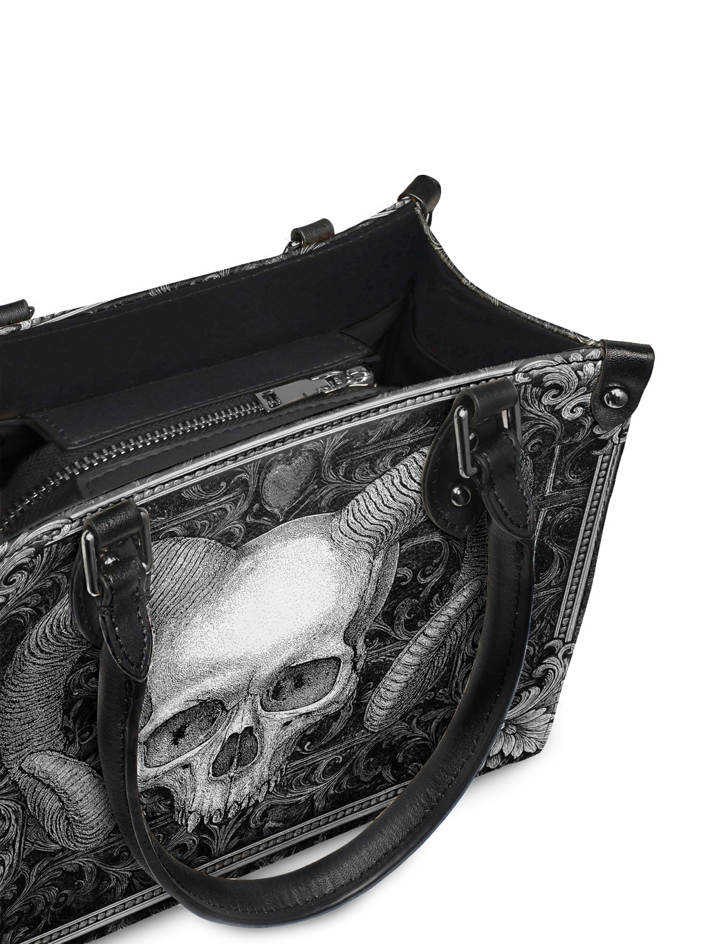 "Grimcrown" - Black Interior - Small Leather Handbag