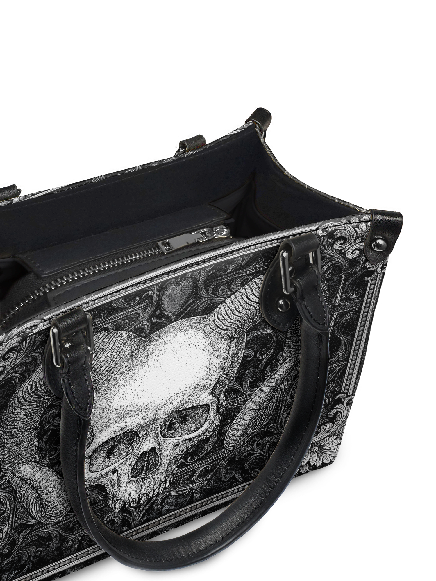 "Grimcrown" - Black Interior - Small Leather Handbag