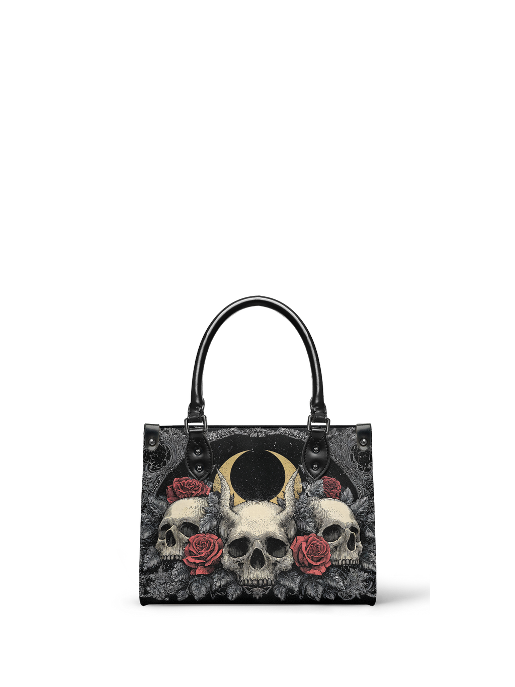 "Nightrosary" - Black Interior - Small Leather Handbag