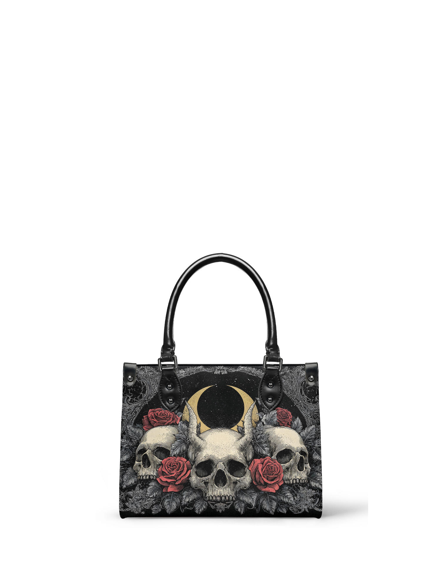 "Nightrosary" - Black Interior - Small Leather Handbag