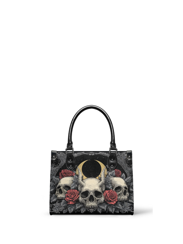 "Nightrosary" - Black Interior - Small Leather Handbag