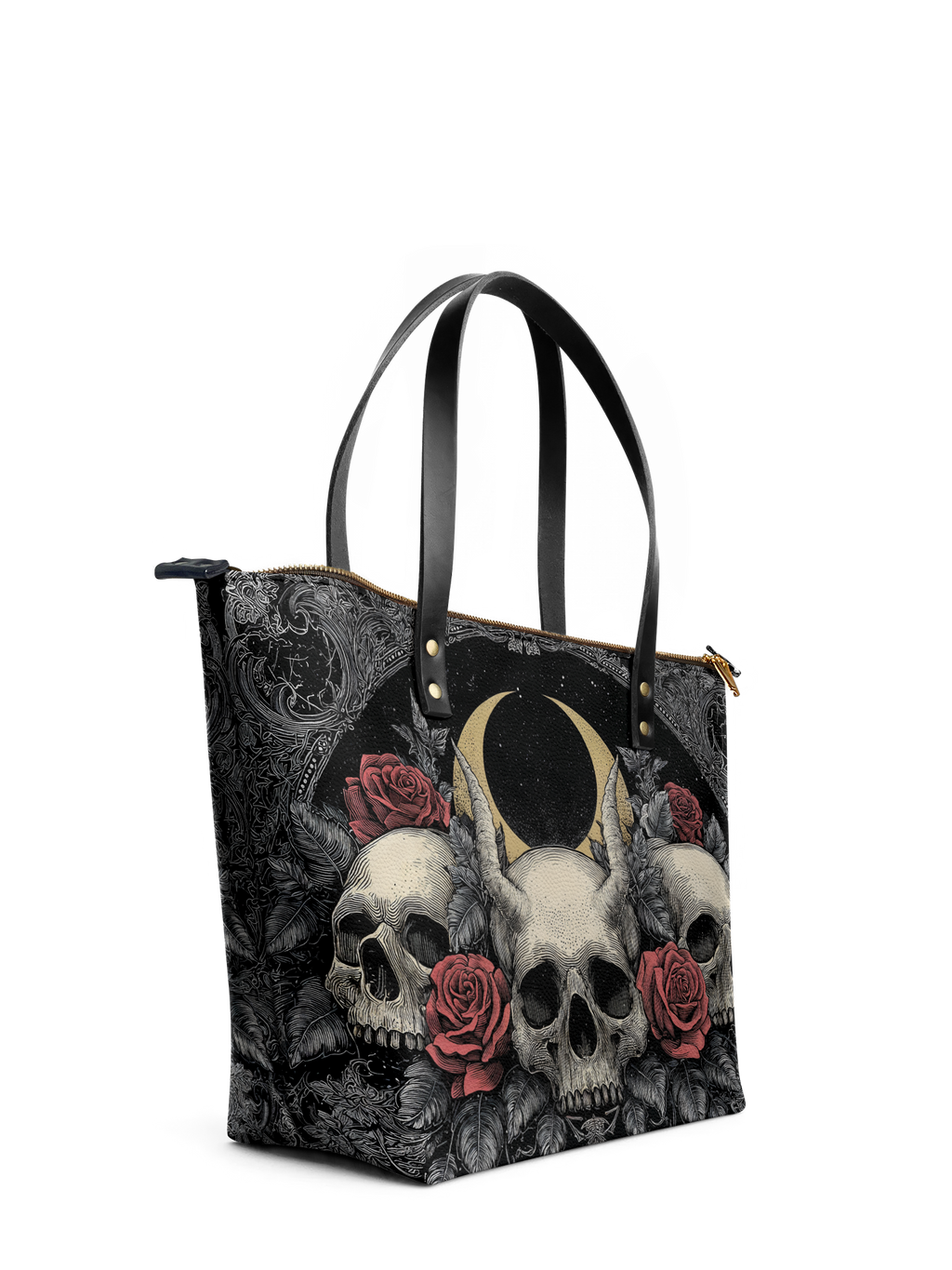 "Nightrosary" Leather Tote Bag